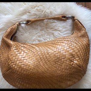 Leather Woven Slouchy Dumpling Bag by Cole Haan